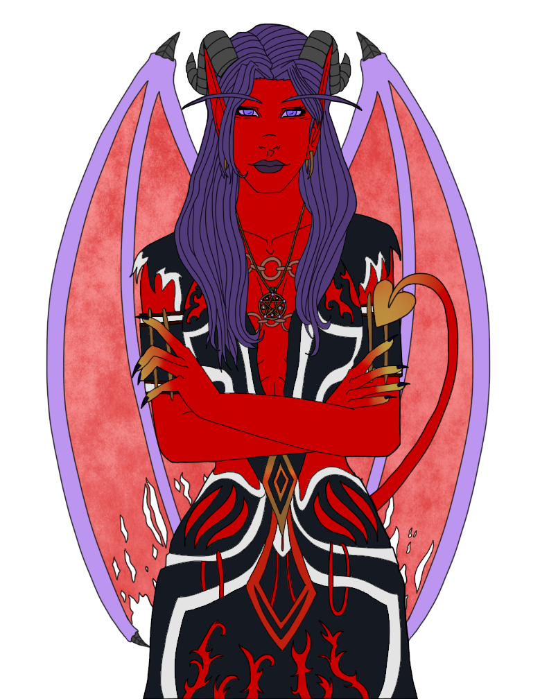 demonicmiss PNG model in gothic attire representing Wicked Revelations brand