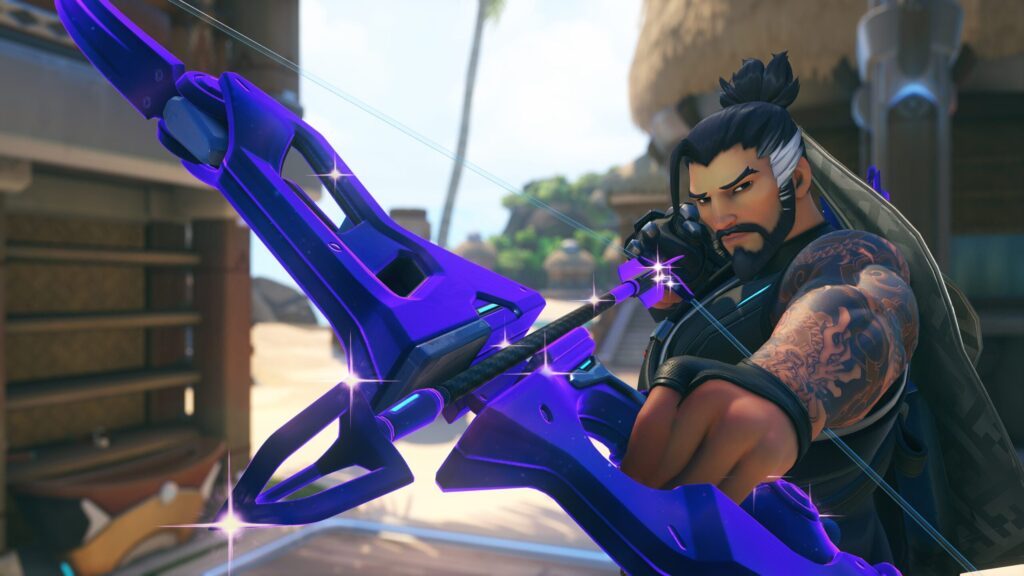 Overwatch 2 updates featuring the Galaxy Weapon Skin for Hanzo.