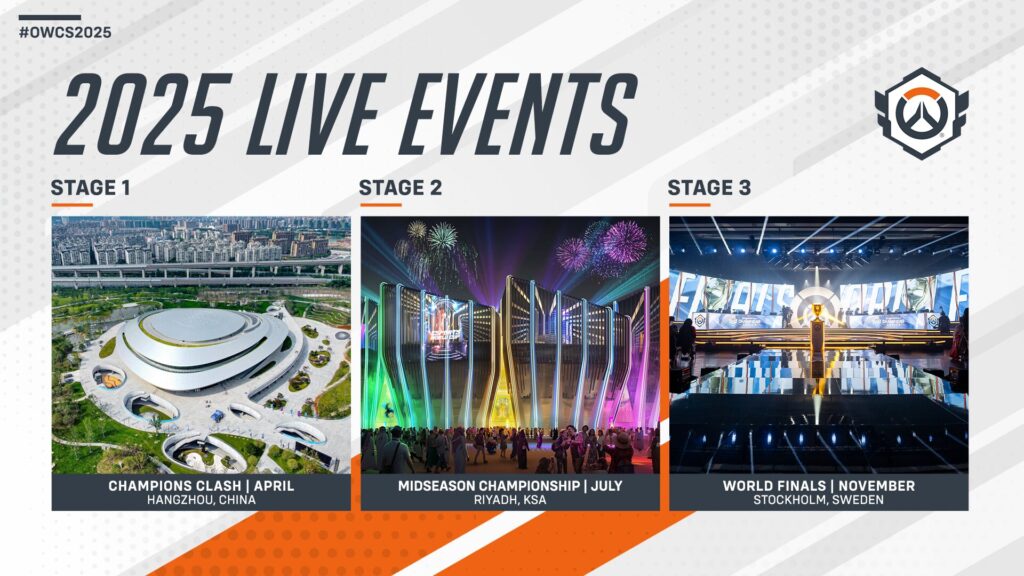 Overwatch 2 updates showcasing live event locations.