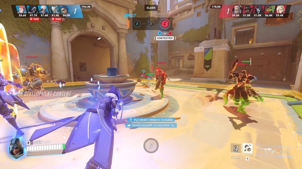 Overwatch 2 updates featuring Ana's Nano abilities in action.